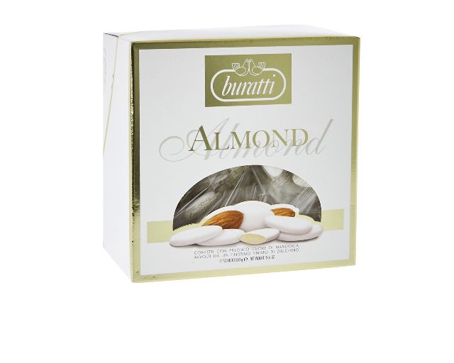 Vassoio confetti avola regina bianca in confezione da 0,5 kg