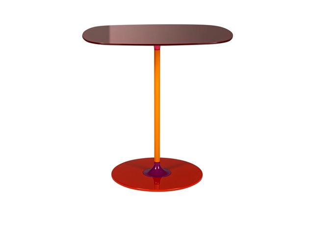 Tavolino thierry acciaio bordeaux