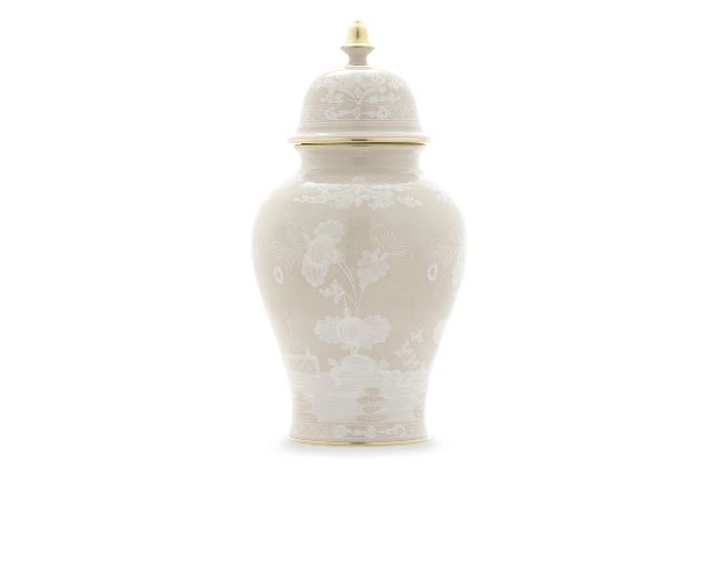 Vaso potiche oriente italiano meringa porcellana