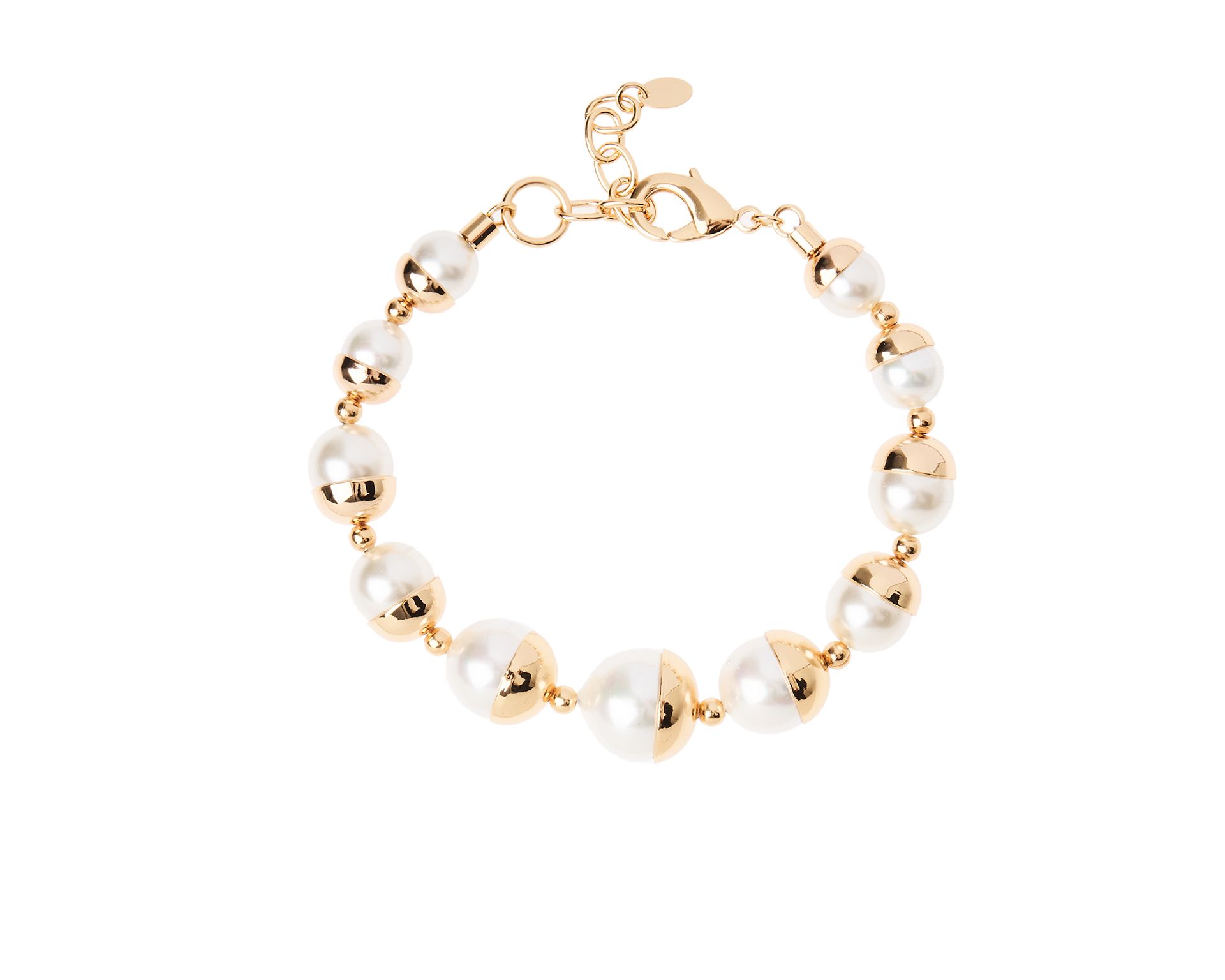 Bracciale Fashion Mood Ottone Dorato Con Perle Sovrani 178794 814j7424