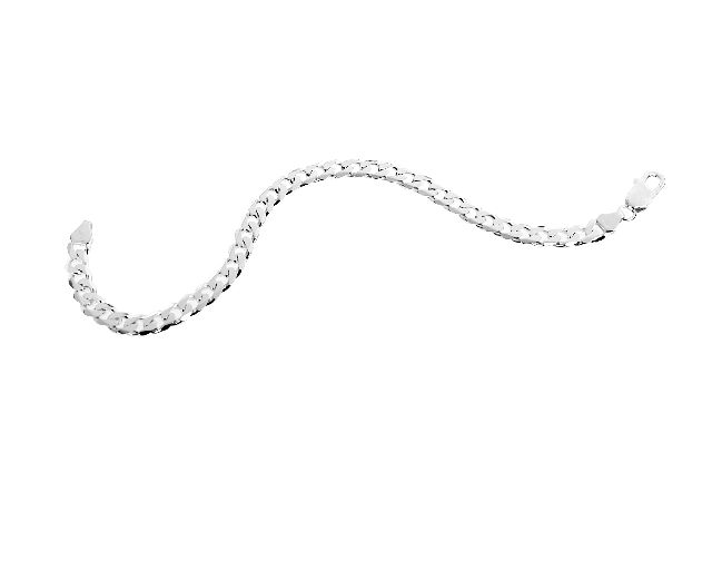 Bracelet silver with groumette chain