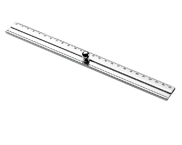 Ruler magellano silver plated 25 cm