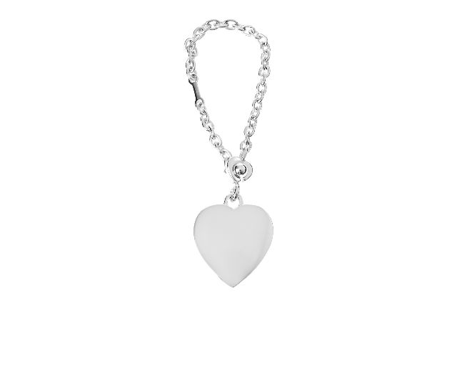 Portachiavi cuore argento