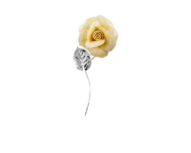 Bomboniera rosa capodimonte argento gialla