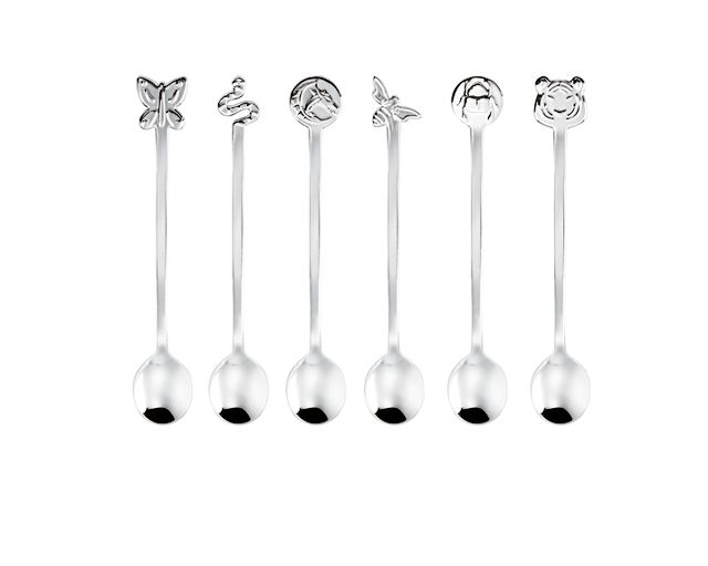 Set cucchiaini party fashion acciaio 6 pezzi