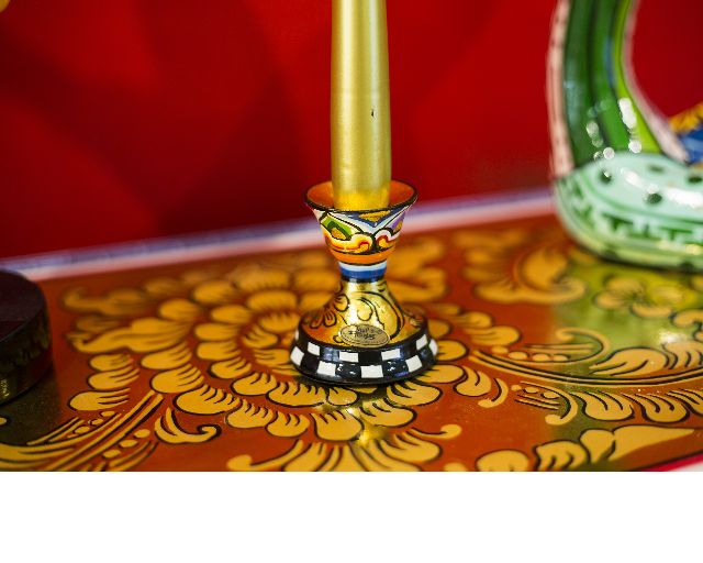Candlestick Gold Hand Painted Toms Drag 169205 753td4304