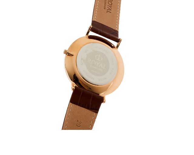 Orologio Da Polso Uomo Acciaio Con Quadrante Bianco E Cinturino In Pelle Royal London 188665 888rl4142003