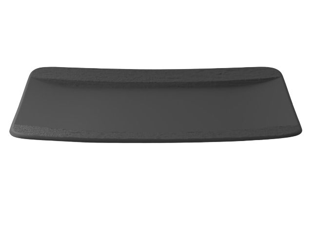 Piatto Piano Quadrato Manufacture Rock Porcellana Nero Villeroy E Boch