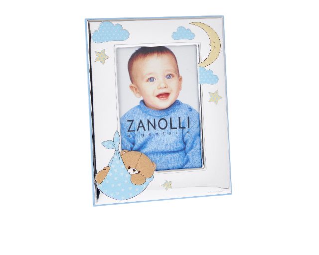 Picture frame forever friends pvd silver teddy bear blue