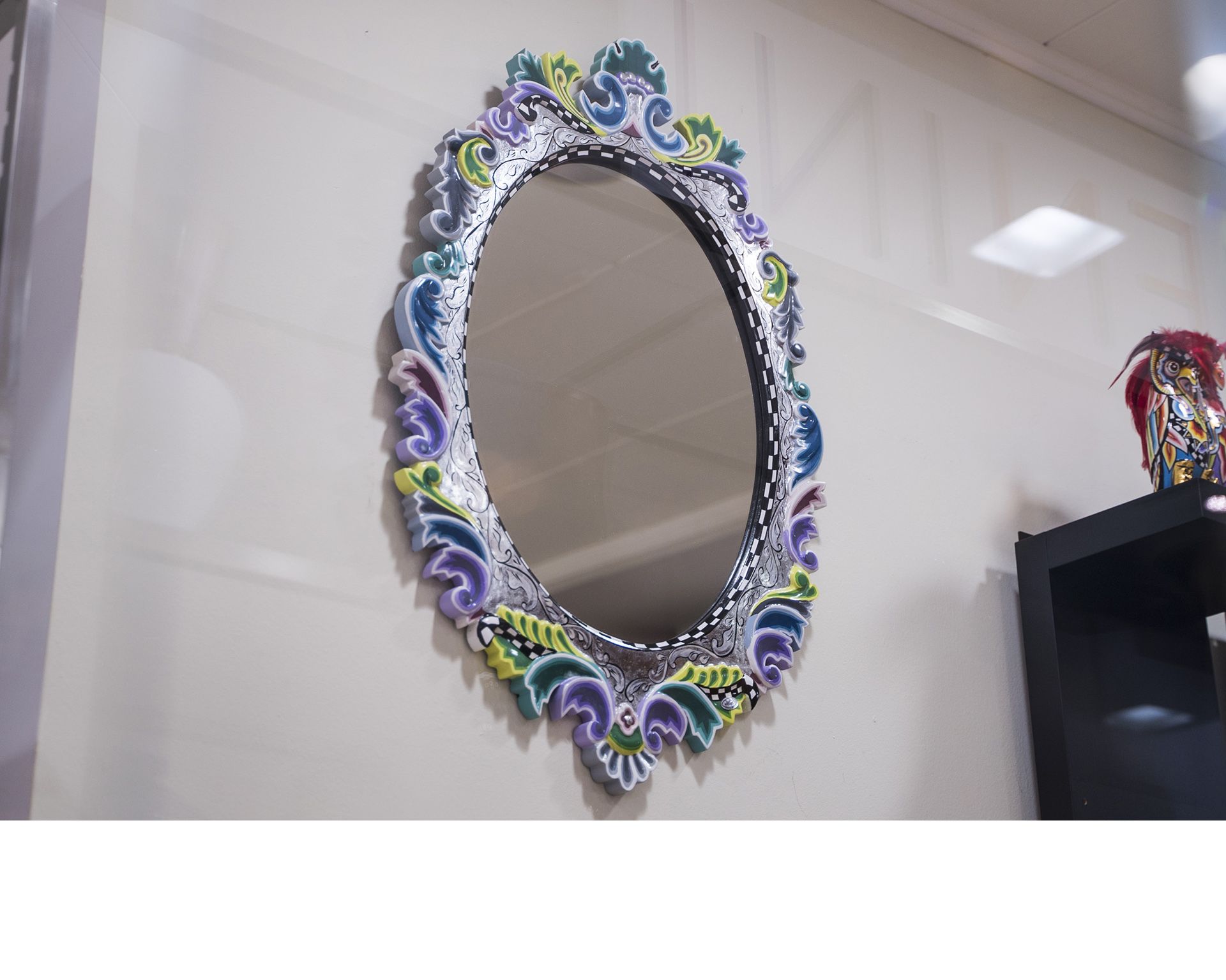 Specchio Mirror Oval Versailles Dipinto A Mano Toms Drag 145473 753td4404