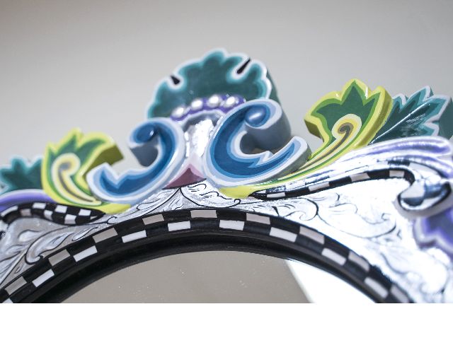Specchio Mirror Oval Versailles Dipinto A Mano Toms Drag 145473 753td4404