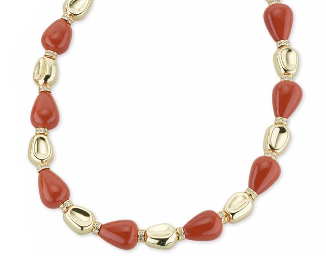Necklace unica brass
