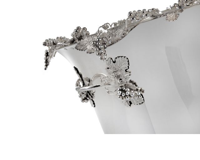 Champagne Bucket Silver With Grape Decoration Selezione Zanolli