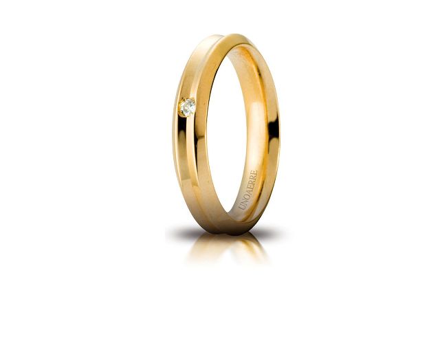 Fede corona oro 750‰ con diamante