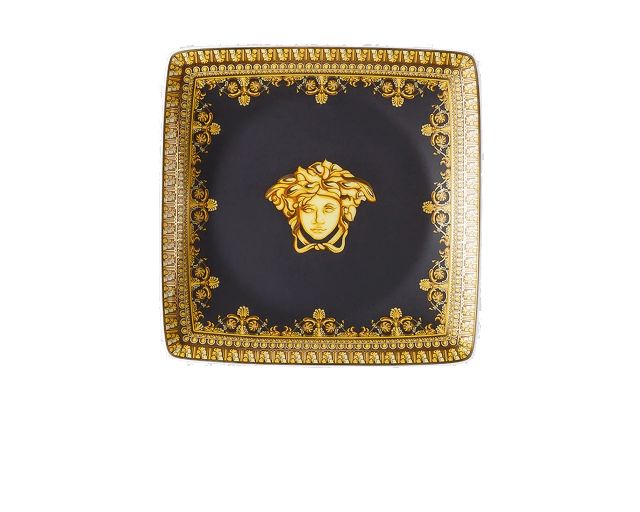 Piattino baroque porcellana nero