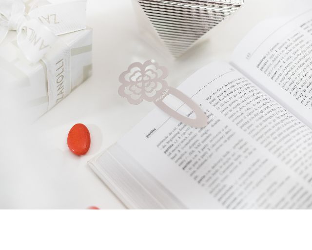Bookmark Flower Silver Plated With Sugared Almonds Selezione Zanolli 166497 592208309hx