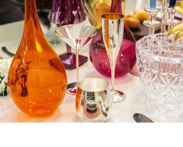 Glass Martini Cocktail Silver Plated Selezione Zanolli