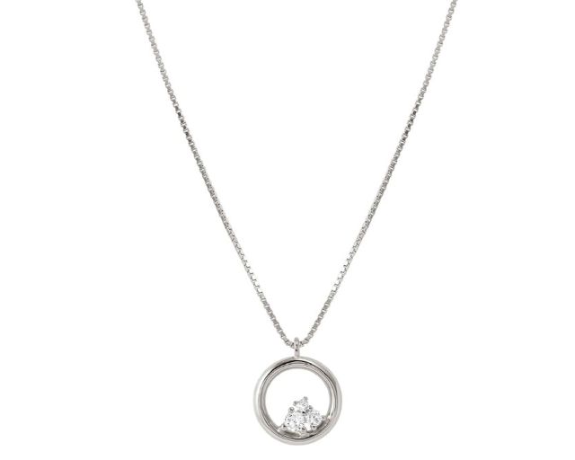 Collana dreams beats argento tondo con zirconi