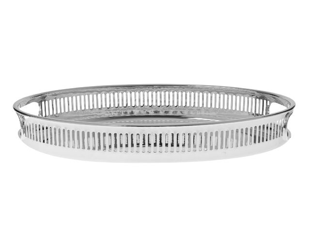 Bread Basket Trilaminated Silver Oval With Handles Selezione Zanolli 190833 624al2242