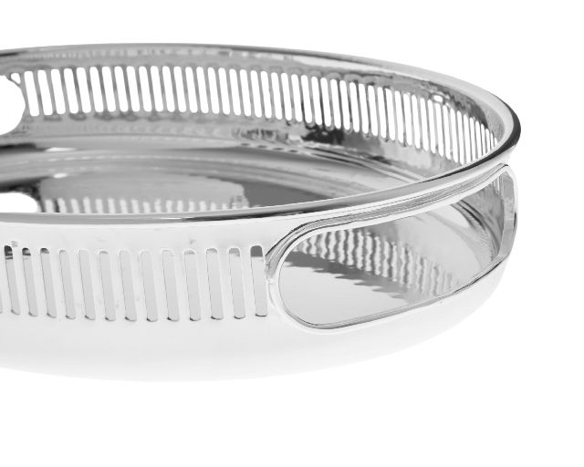 Bread Basket Trilaminated Silver Oval With Handles Selezione Zanolli 190833 624al2242