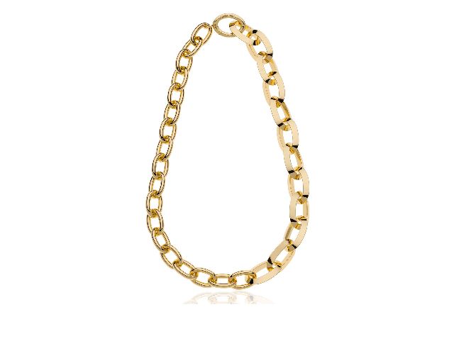 Necklace triangoli in gilded bronze