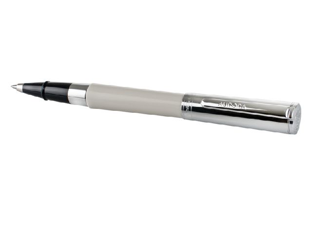 Roller pen tu metal cap white