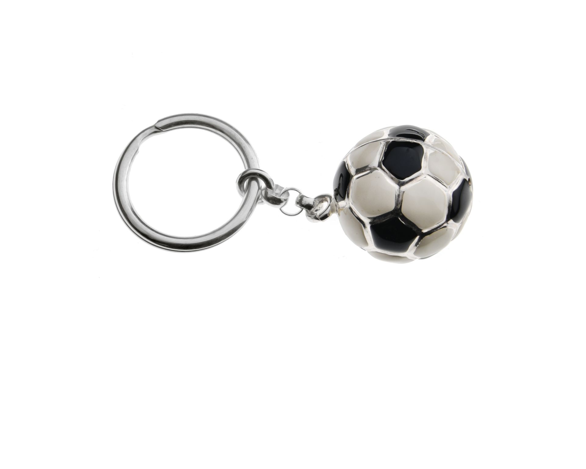 Portachiavi Pallone Calcio Argento Selezione Zanolli 129381 611pc00555