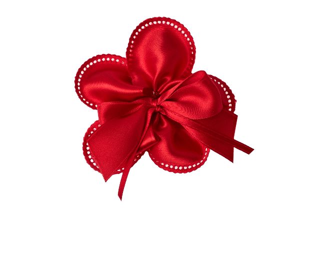 Petali portaconfetti tondi rossi con fiocco rosso