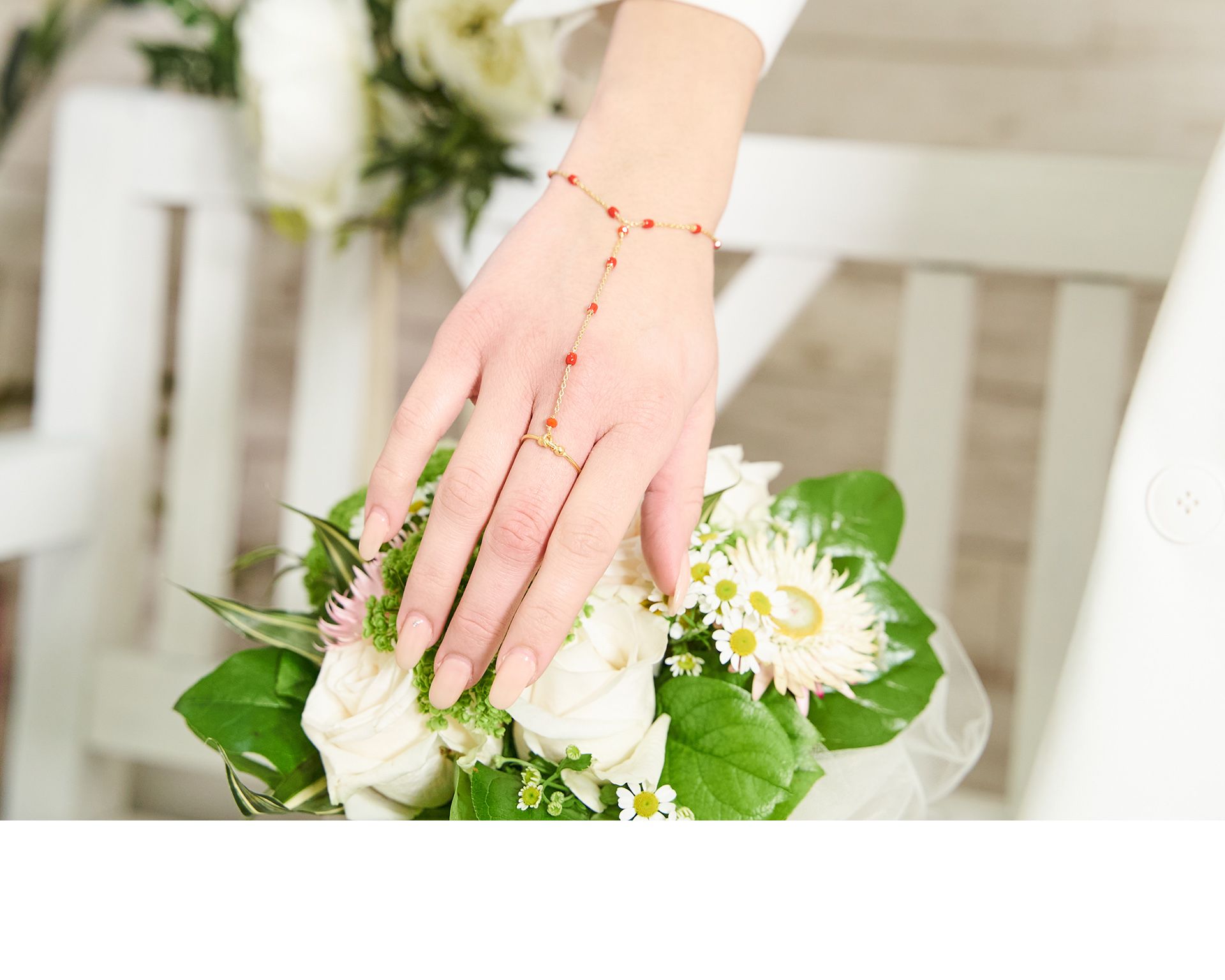 Bracciale Baciamano Argento Rose Con Anello E Corallo Rosso Selezione Zanolli 170409 726bcm0045z