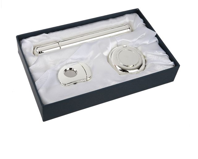 Smoke set silver plated 3 pieces