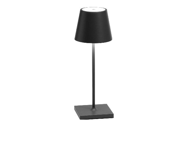 Lampada da tavolo poldina pro mini grigio scuro