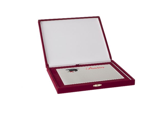 Plaque Graduation Silver With Box Selezione Zanolli 163607 665laurea1813