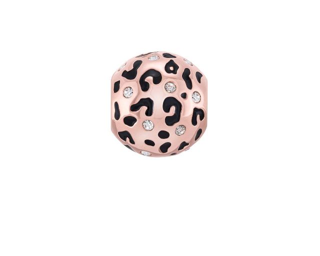 Charm colori argento macchia di leopardo