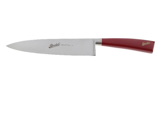 Coltello cucina elegance acciaio con manico rosso