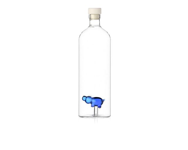 Bottle animal farm blue hippo