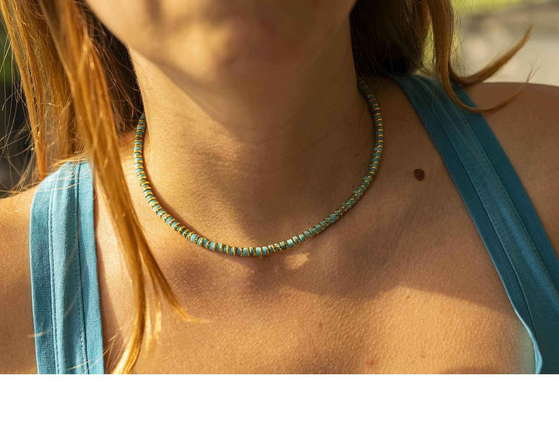 Collana Argento Dorato Con Tondi In Ceramica Verde Chiaro Selezione Zanolli 183389 726cl19101274