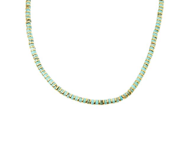 Collana Argento Dorato Con Tondi In Ceramica Verde Chiaro Selezione Zanolli 183389 726cl19101274