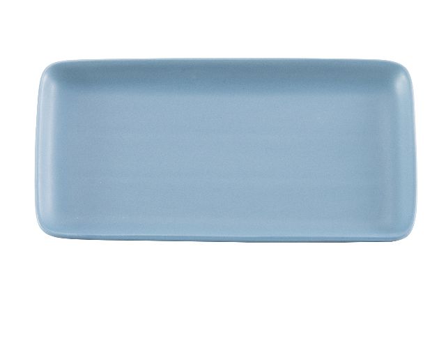 Rectangular plate levante porcelain avio blue