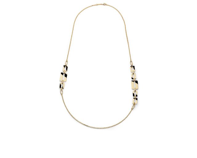 Collana dinamica in bronzo dorato