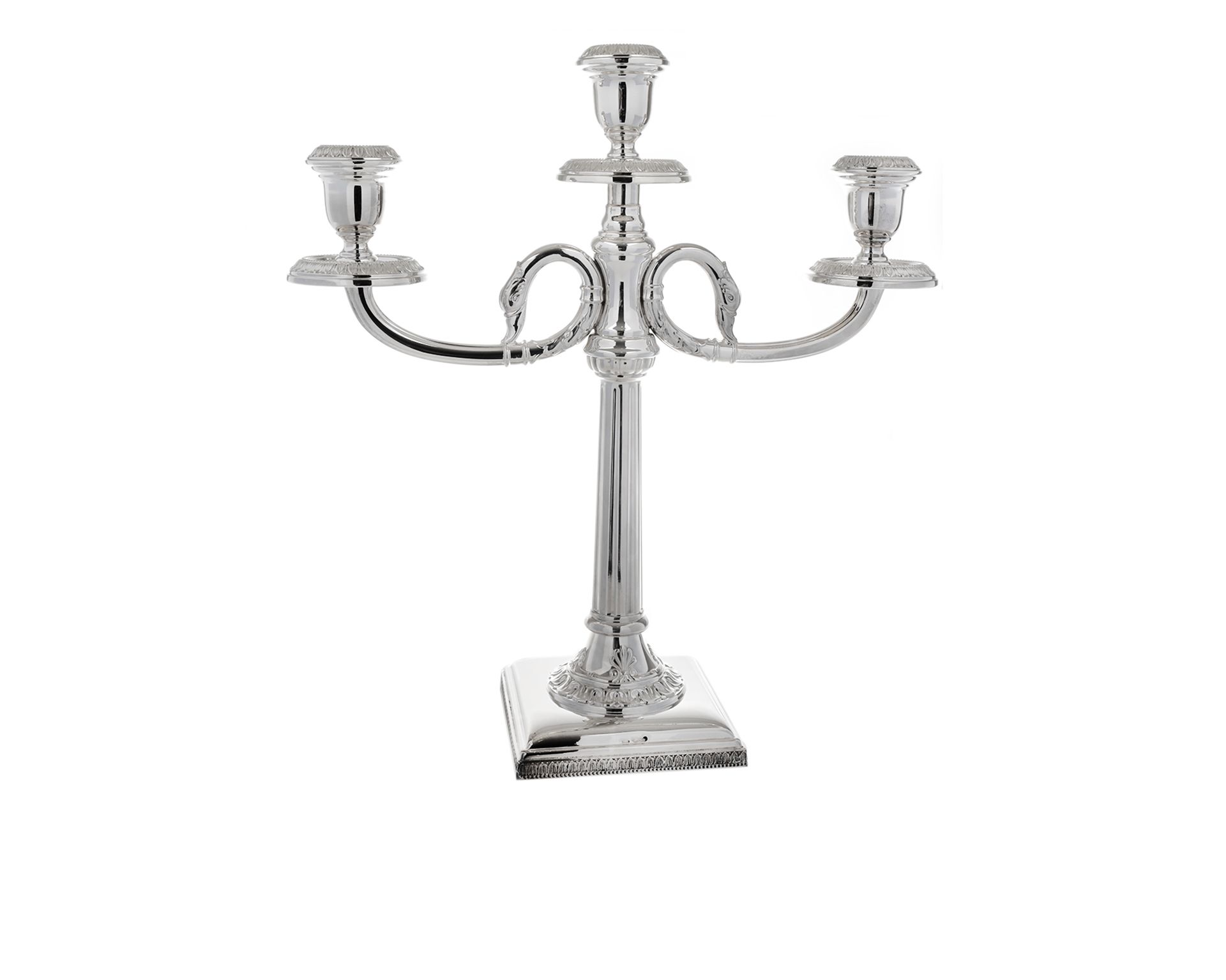 Candelabro Impero Argento A Tre Fiamme Selezione Zanolli
