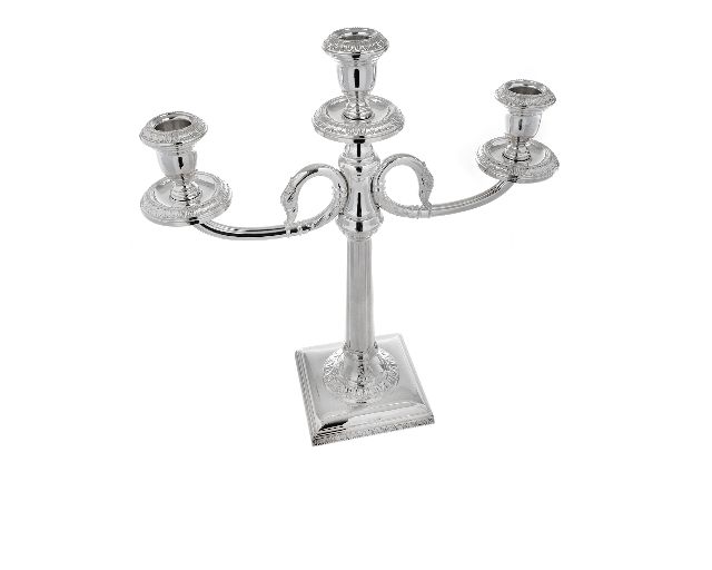 Candelabro Impero Argento A Tre Fiamme Selezione Zanolli