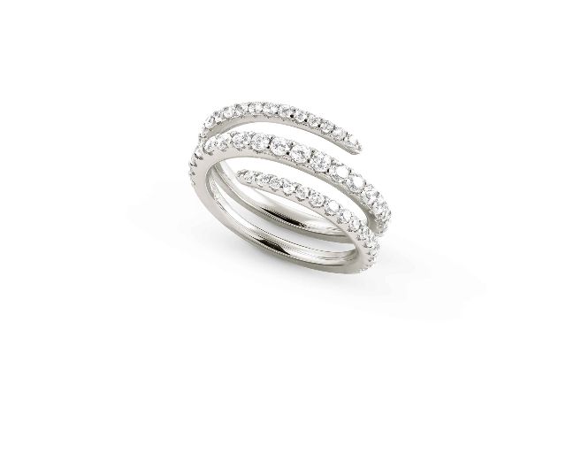 Ring lovelight silver with white cubic zirconia