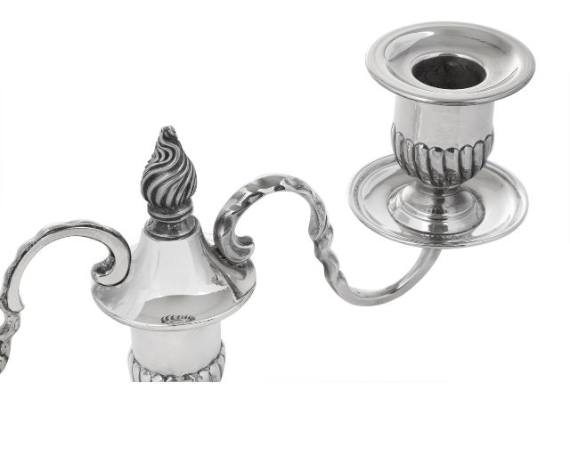 Coppia Di Candelieri Argento Londra Gb 1889 1890 E 1891 1892 Selezione Zanolli 136009 V801242