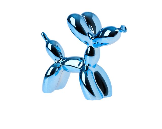 Figurina cane palloncino azzurro