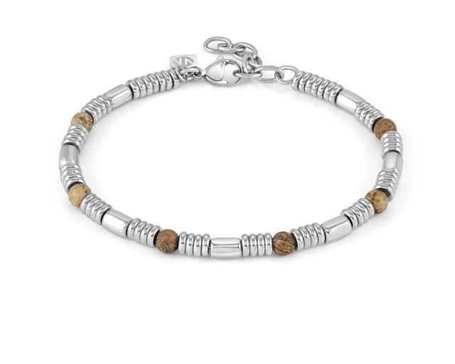 Bracciale uomo instinctstyle acciaio e legno