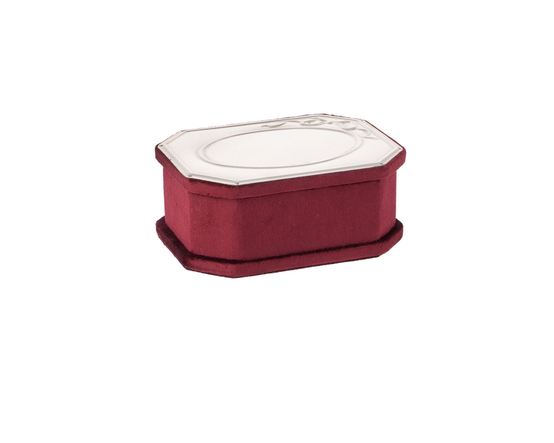 Jewellery Box Silver And Bordeaux Velvet Selezione Zanolli 8646 248sc534bo