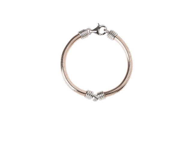 Bracelet silver tubogas with central work