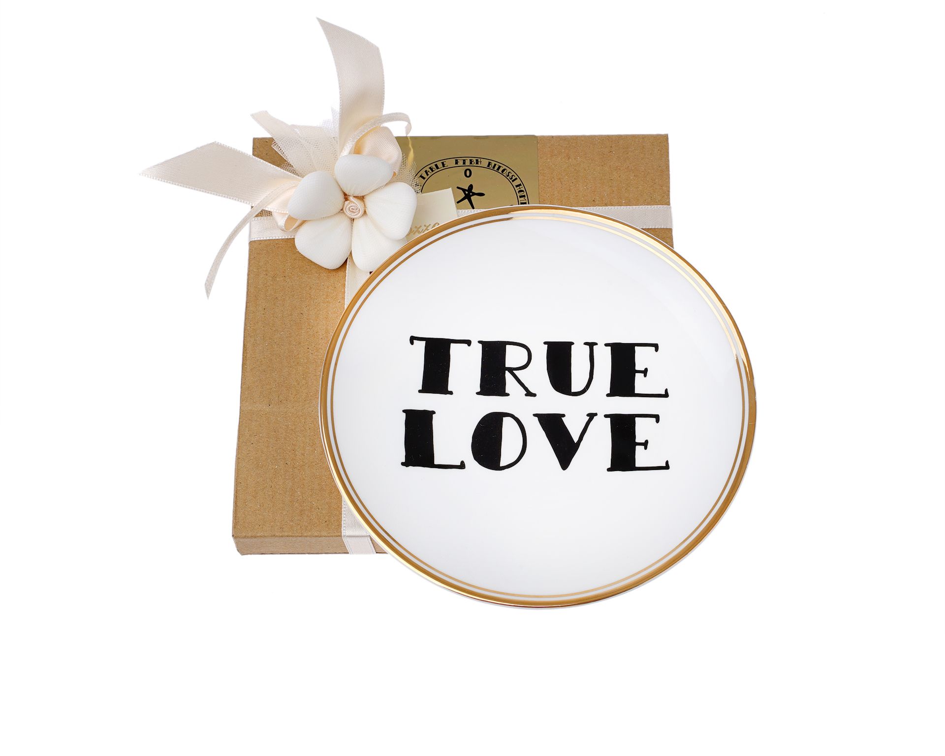 Piattino La Tavola Scomposta Porcellana True Love Con Sacchetto Portaconfetti Bitossi Home 167826 954ftb00005hx
