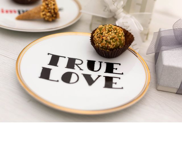 Piattino La Tavola Scomposta Porcellana True Love Con Sacchetto Portaconfetti Bitossi Home 167826 954ftb00005hx