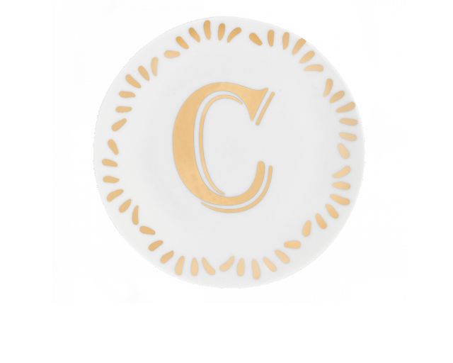 Little Plate Lettering Porcelain Letter C Bitossi Home 162596 954let00003